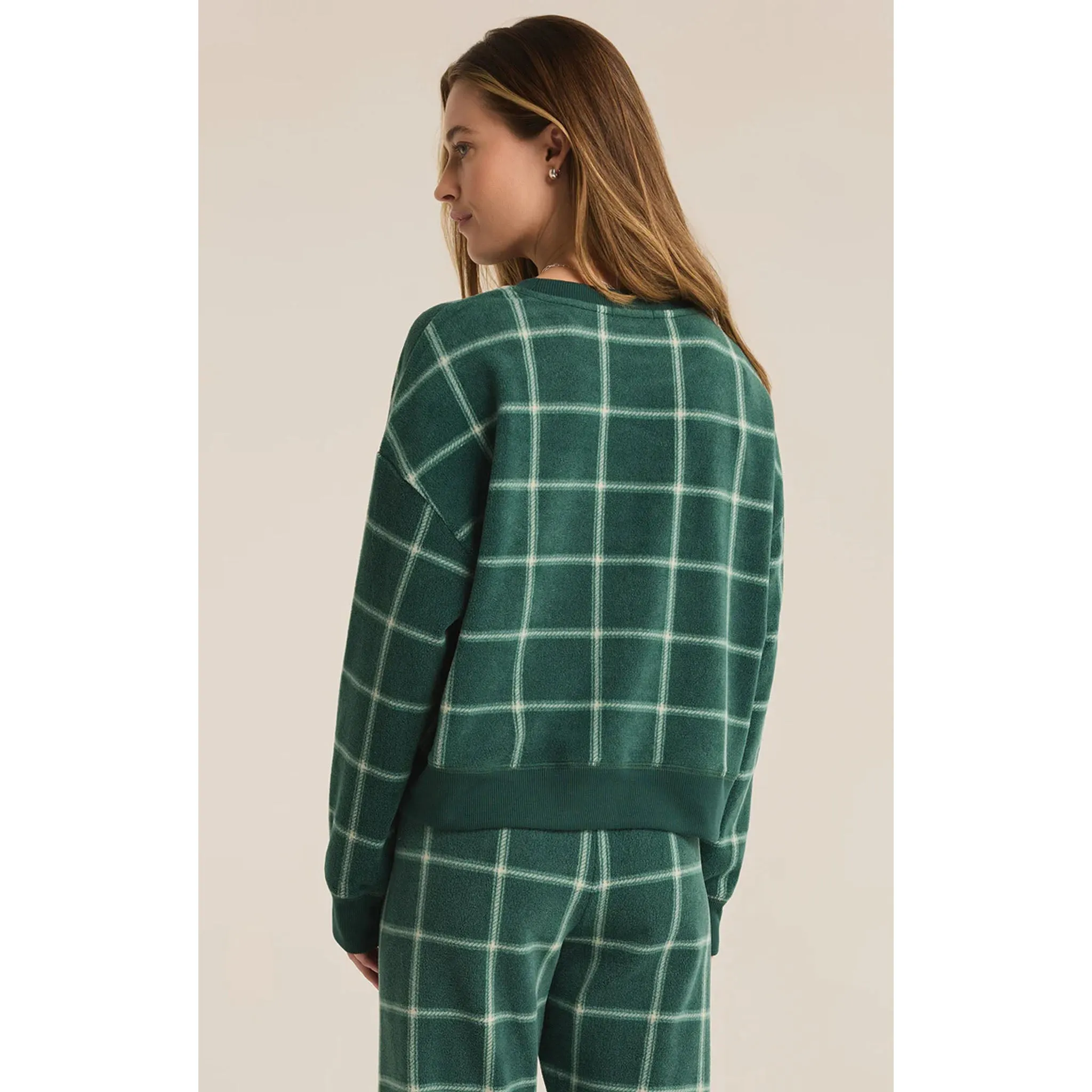 Z Supply Plaid LS Top in Noble Fir